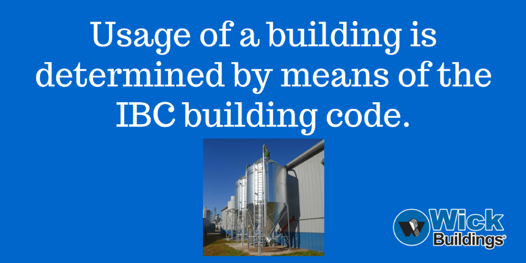 Use of building is determined by IBC building code.