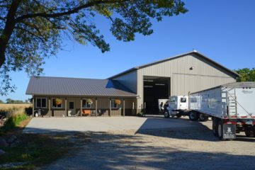 Overhangs and additions are easier to construct off of the posts of a pole barn.
