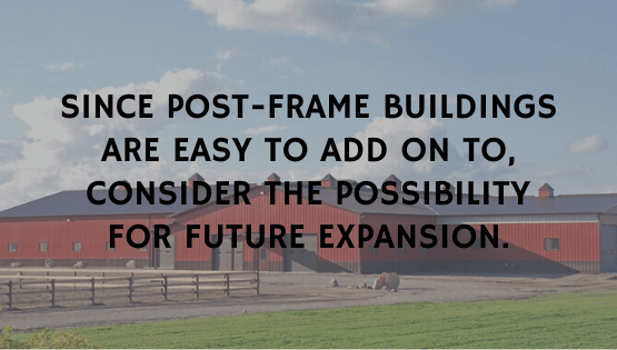 Consider leaving space for expansion.