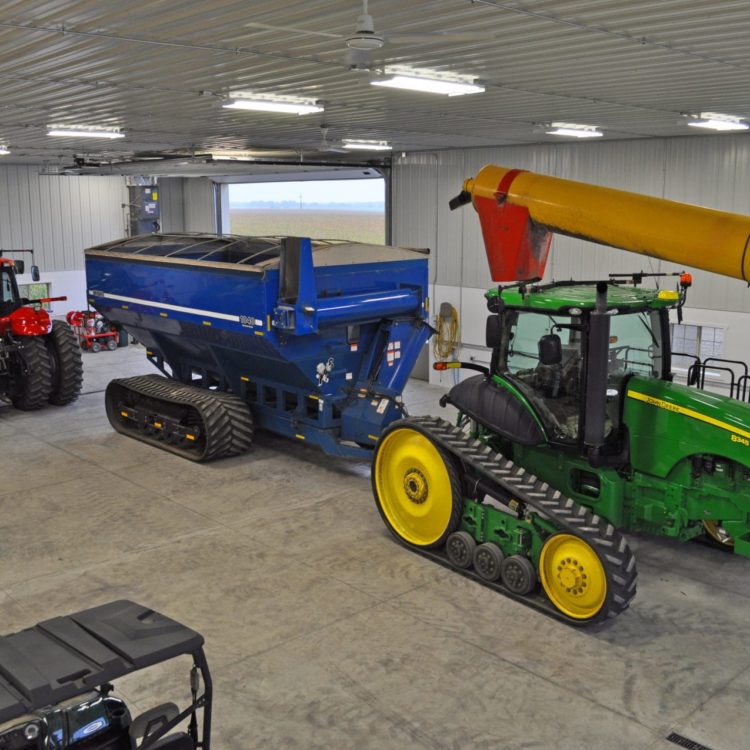 Farm equipment barns and storage buildings